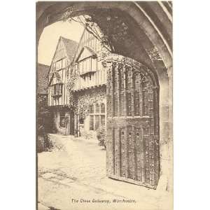  1920s Vintage Postcard The Close Gateway Winchester 