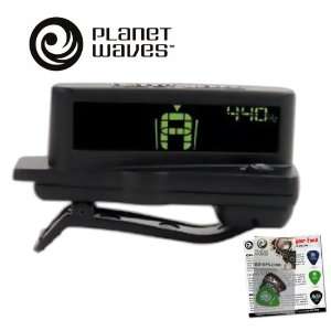 Planet Waves PW CT 10 Clip on Chromatic Headstock Tuner with light up 