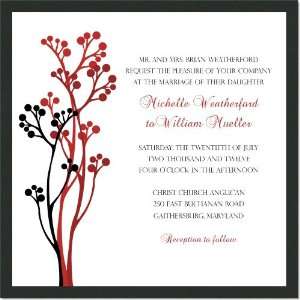  Budding Red Layered Invitations On Shimmer Stock Health 