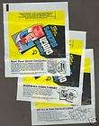   Topps Cloth Baseball Wax Pack Wrapper 3 VERSIONS Sticker Stickers