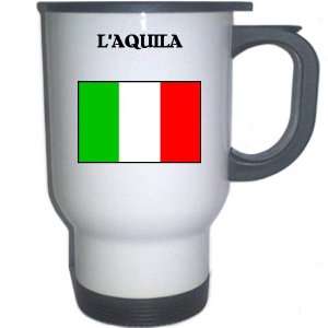  Italy (Italia)   LAQUILA White Stainless Steel Mug 