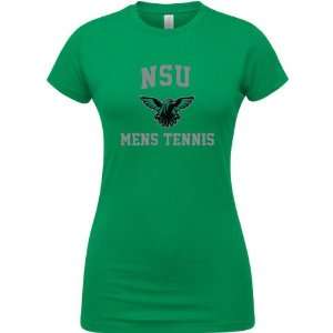 Northeastern State RiverHawks Kelly Green Womens Mens Tennis Arch T 