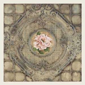  Victorian Tile Rose Peggy Abrams 17.0 by 17.0 inches Art 