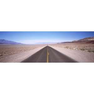  Empty Highway in the Valley, Death Valley, California, USA 