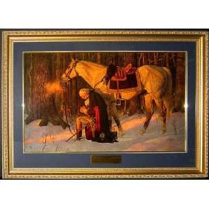  George Washington At Valley Forge By Arnold Friberg Framed 