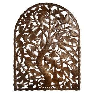  Bird & Tree Arch Metal Wall Sculpture