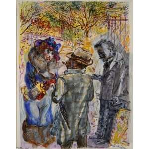  FRAMED oil paintings   George Grosz   24 x 30 inches 