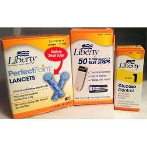  50 LIBERTY Blood Glucose Test Strips   EXP 8/24/2013   FREE Lancets 