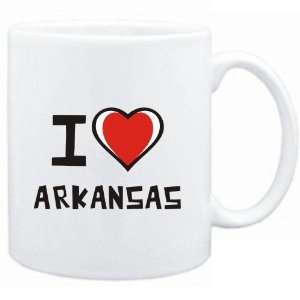  Mug White I love Arkansas  Cities