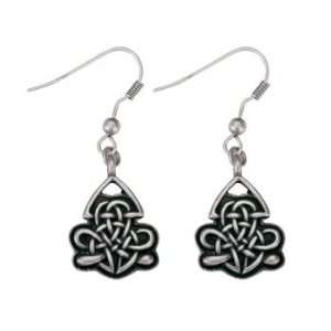  Celtic Arland Earrings   Pewter  1 Height Jewelry