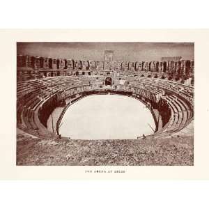  1920 Print Arles Arena Roman Amphtheatre Bullfighting Ring 