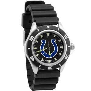 Indianapolis Colts Black Mens Stainless Steel Face 