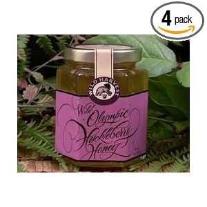 Wild Harvest Wild Blue Huckleberry Honey, 9 Ounce Jars (Pack of 4 