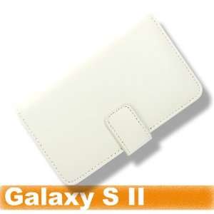 com [Aftermarket Product] White Faux Leather Book Wallet Card Holder 