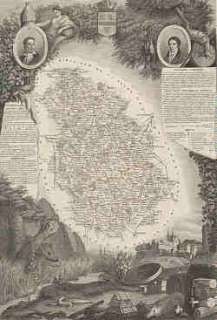 FRANCE HAUTE MARNE. Decorative Old Map. Levasseur.1852  