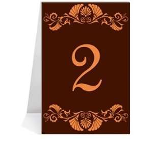  Wedding Table Number Cards   Vizcaya Copper #1 Thru #24 