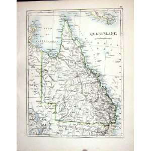   Map 1898 Queensland Australia Arnhem Land Adelaide