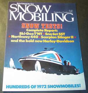 1972 AMF HARLEY DAVIDSON SNOWMOBILE BROCHURE 6 PG AD  