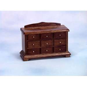  Dollhouse Miniature Walnut Dresser 