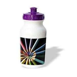   Abstract   Colored pencils arraigned in color wheel   Water Bottles