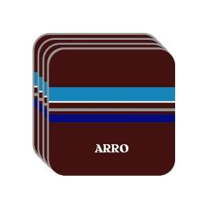 Personal Name Gift   ARRO Set of 4 Mini Mousepad Coasters (blue 