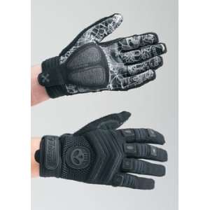  Pryme® Dem Bones Full Finger Gloves Youth Medium Black 