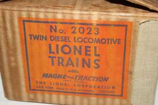 Lionel Union Pacific Post War O Gauge Set Locomotive 2023 w/ Box 2481 