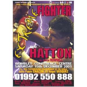  Ricky Hatton vs Justin Rowsell 11 x 17 Poster