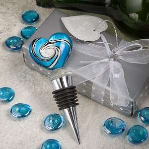 Stunning Murano Heart Design Wine Bottle Stoppers F2102 Quantity of 