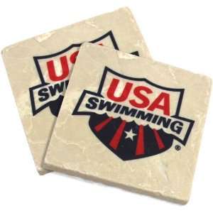 USA Swimming Two Pack Tumbled Coasters