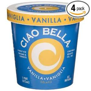 Ciao Bella Vanilla Gelato, 16 Ounce Cups (Pack of 4)  