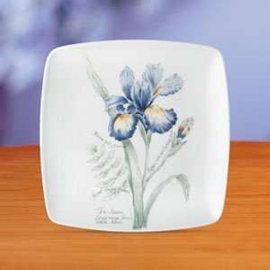  Artist Sketchbook Agapanthus Iris Square Accent Plate by 