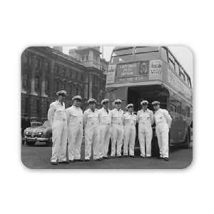  London Bus Tour USA Group of milkmen stand   Mouse Mat 