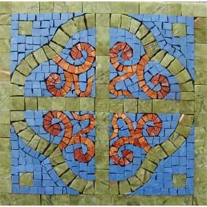  12x12 Marble Mosaic Pattern Art Tile Accent Piece Insert 