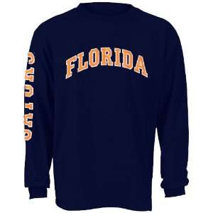 Florida Gators Navy Arched Long Sleeve T shirt Sports 