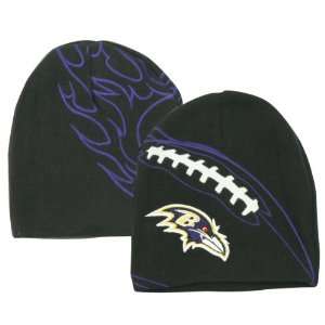  Baltimore Ravens Flame Football Embroidered Winter Knit 