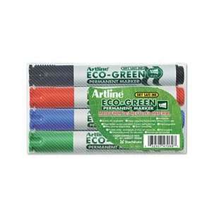  Artline® Artline ECO Green Permanent Marker, 4/pack 