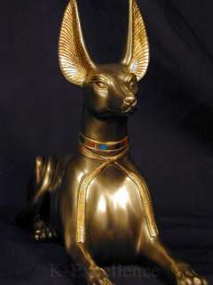 Ancient Egyptian LARGE ANUBIS DOG STATUE jackal Bronze  
