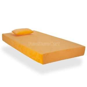   Foam Mattress with Pillow (Orange) (Twin) MAT 25YO T