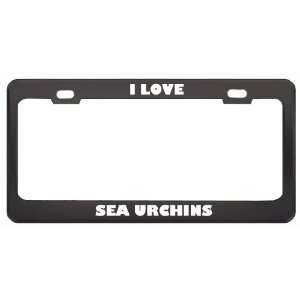  I Love Sea Urchins Animals Metal License Plate Frame Tag 