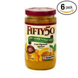 Fifty 50 Apricot Spread, 12 Ounce Glass (Pack of 4)  