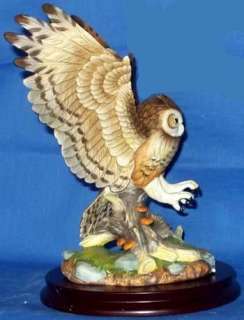 ANDREA BY SADEK BIRD GREAT HORNED OWL W WOOD, ESQUISITE  