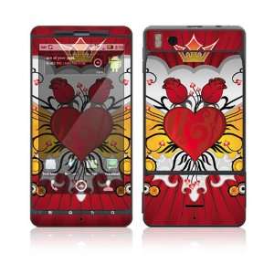  Motorola Droid X Skin Decal Sticker   Rose Heart 