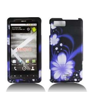  Motorola MB810 Premium Design Blue Lotus Hard Protector Case 