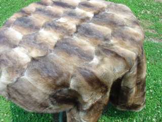 Muskrat Blanket twin sized new 50 pelts rendezvous furs  
