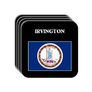  US State Flag   IRVINGTON, Virginia (VA) Set of 4 Mini 