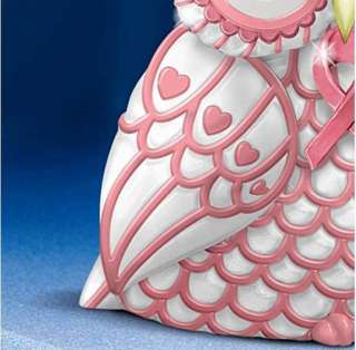 THE HAMILTON COLLECTION BREAST CANCER AWARENESS * OWL FIGURINE, FREE S 
