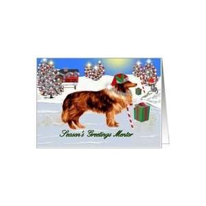  Seasons Greetings ~ Mentor ~ Christmas Scene / Collie in 