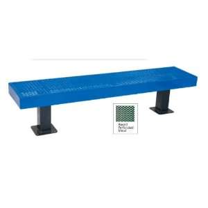   932SM P6 6 Perforated Metal Backless Mall Bench