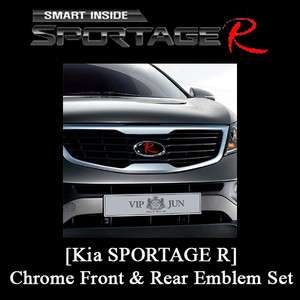 KIA SPORTAGE R] Chrome Front & Rear Emblem 1Set   2pcs  